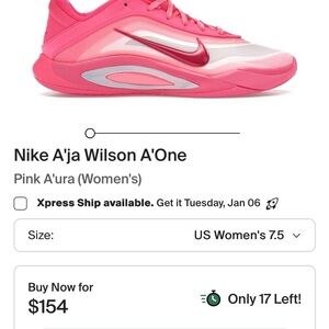 Nike Women's Sneakers in Pink and White